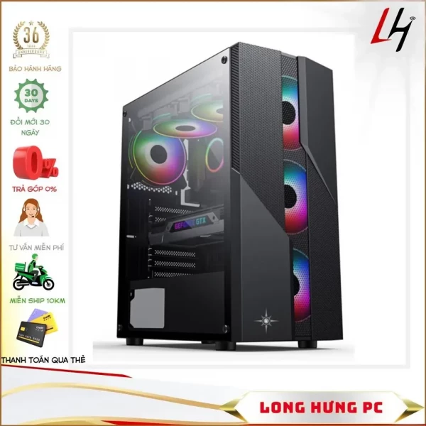 Máy tính chơi Game (i5 10400F/H510/16GB RAM/256GB SSD/GTX 1050Ti/550W)