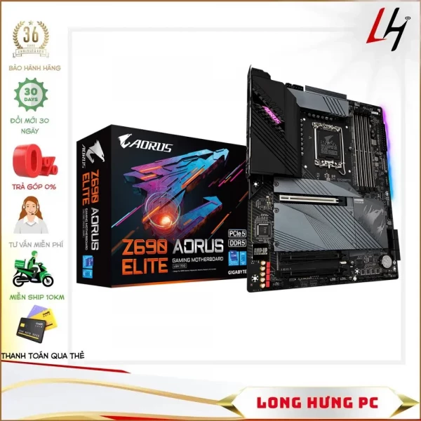 Main Gigabyte Z690 AORUS ELITE DDR5 (Intel Z690, Socket 1700, ATX, 4 khe Ram DDR5)