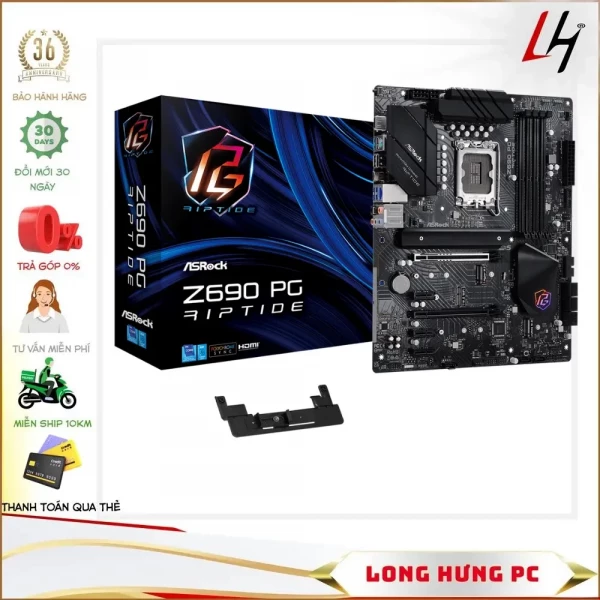 Main ASROCK Z690 PG Riptide DDR4 (Intel Z690, Socket 1700, ATX, 4 khe Ram DDR4)