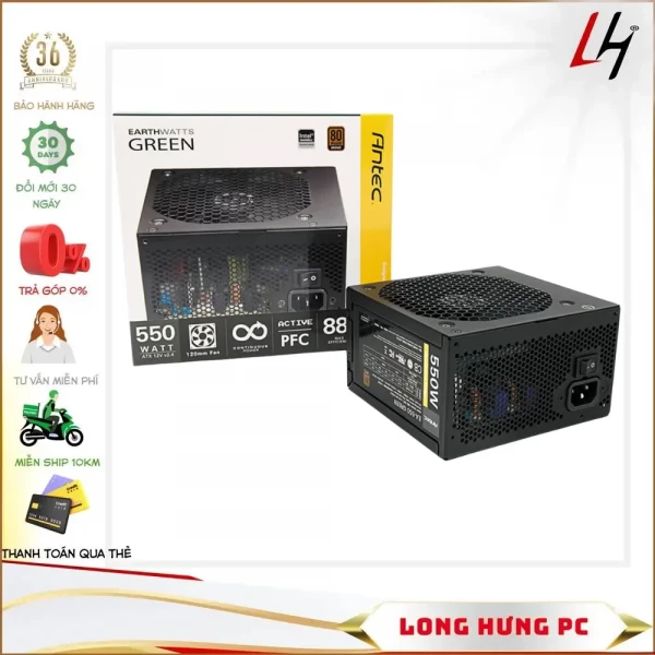 Nguồn Antec NE550C V2 550W (80 Plus Bronze/Non Modular)