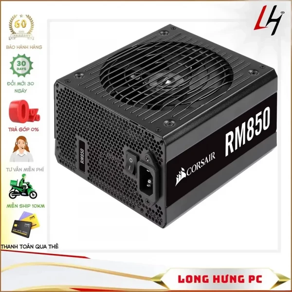 Nguồn Corsair RM Series RM850 850W (80 Plus Gold/Full Modular)