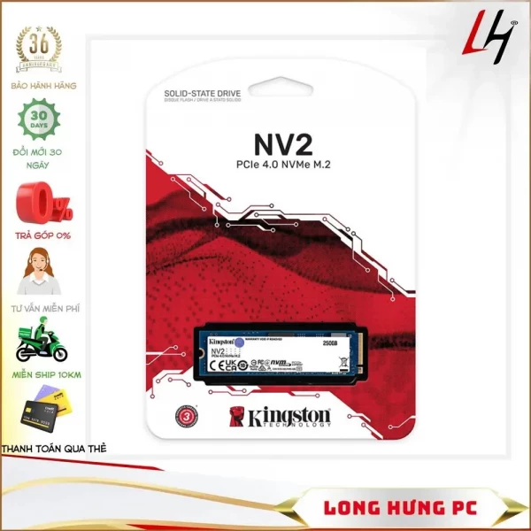 Ổ cứng SSD Kingston SNV2S 500GB NVMe M.2 2280 Gen 4x4  Đọc 3500MB/s - Ghi 2100MB/s