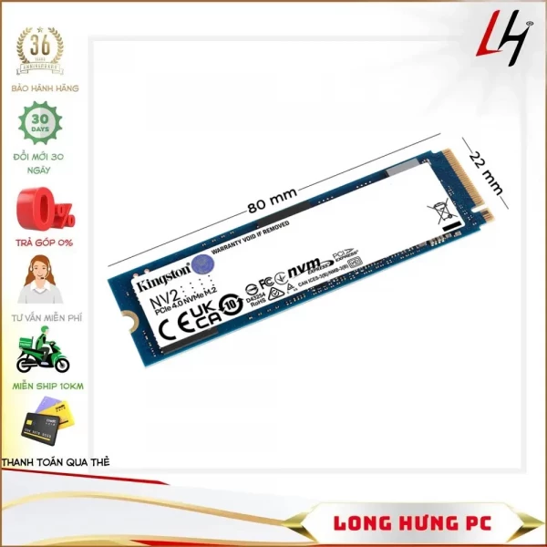 Ổ cứng SSD Kingston SNV3S 500GB NVMe M.2 2280 Gen 4x4  Đọc 5000MB/s - Ghi 3000MB/s