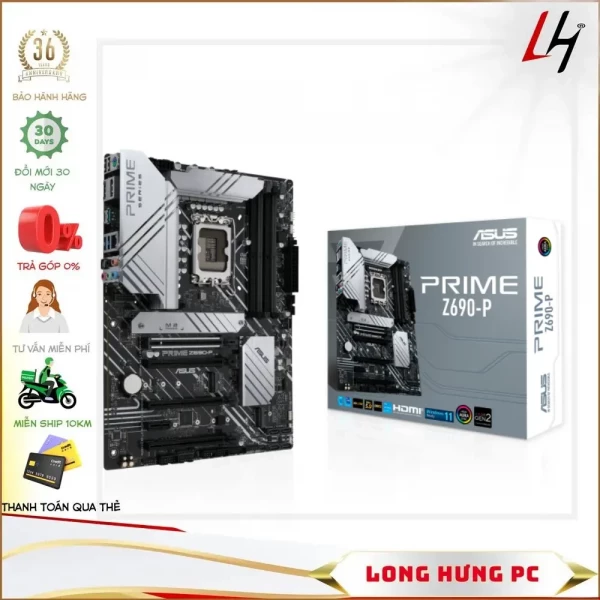 Main ASUS PRIME Z690-P (Intel Z690, Socket 1700, ATX, 4 khe Ram DDR5)