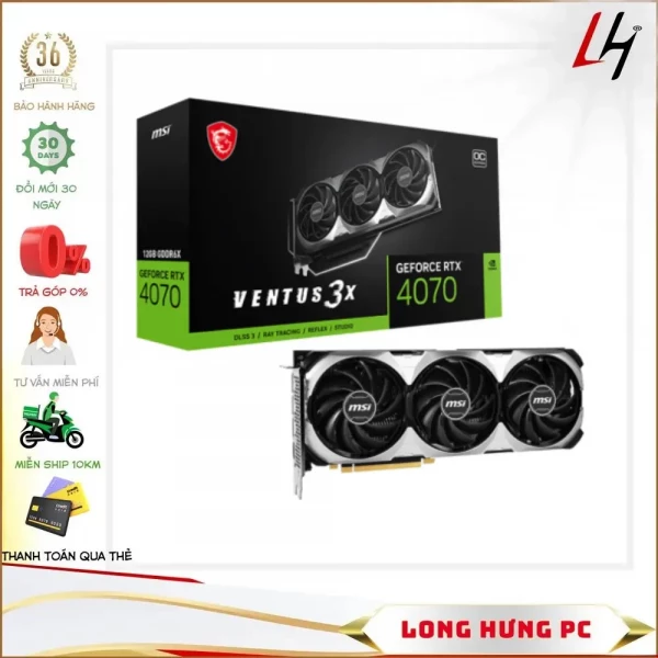 VGA MSI RTX 4070 VENTUS 3X 12G OC