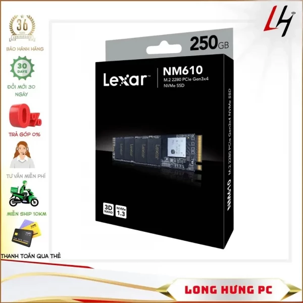 Ổ cứng SSD Lexar NM610-250GB M.2 2280 NVMe