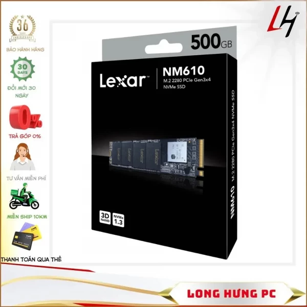 Ổ cứng SSD Lexar NM610 500GB M.2 2280 NVMe