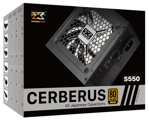 Nguồn XIGMATEK CERBERUS S550 550W (EN41138) - 80PLUS BRONZE, 100% JAPANESE CAPs