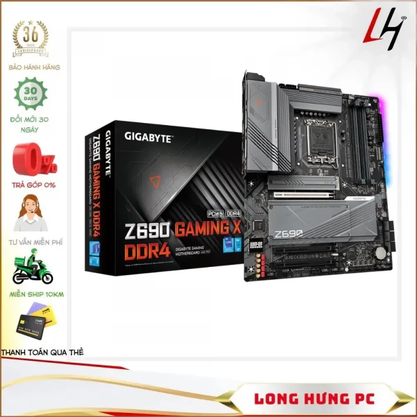 Main Gigabyte Z690 GAMING X DDR4 (Intel Z690, Socket 1700, ATX, 4 khe Ram DDR4)