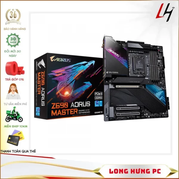 Main Gigabyte Z690 AORUS MASTER (Intel Z690, Socket 1700, ATX, 4 khe Ram DDR5)