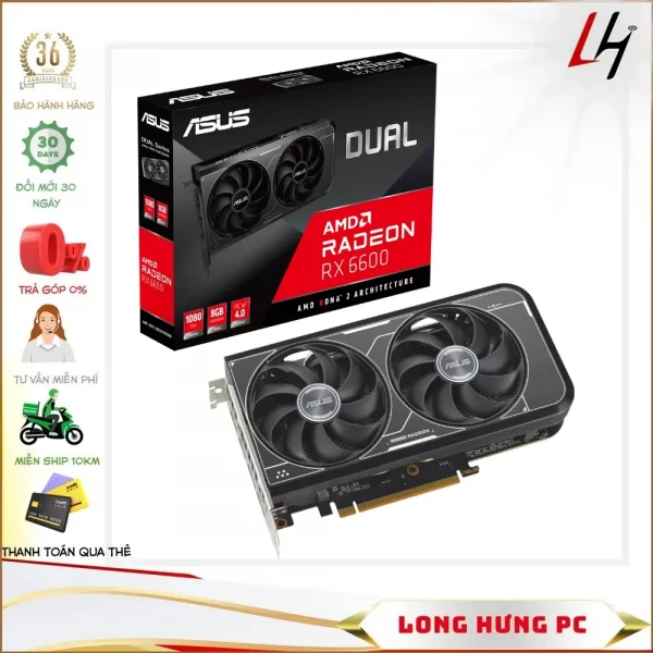 VGA ASUS Dual Radeon™ RX 6600 V3 8GB GDDR6