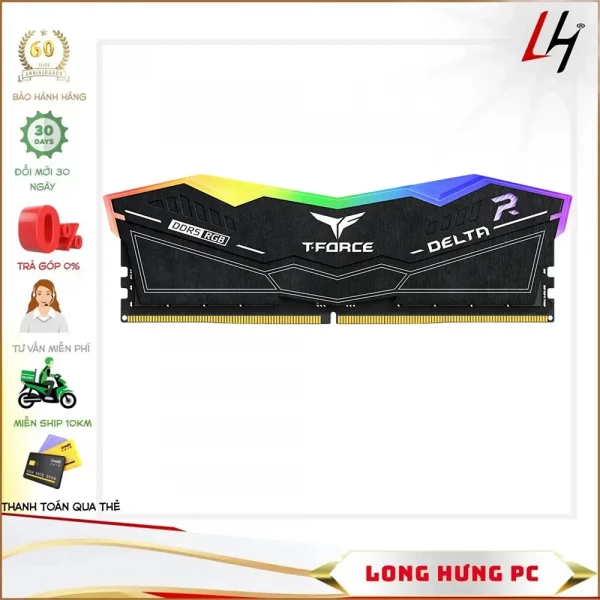 Ram Desktop TEAMGROUP DELTA RGB Back (FF3D516G6000HC38A01) 16GB (1x16GB) DDR5 6000MHz