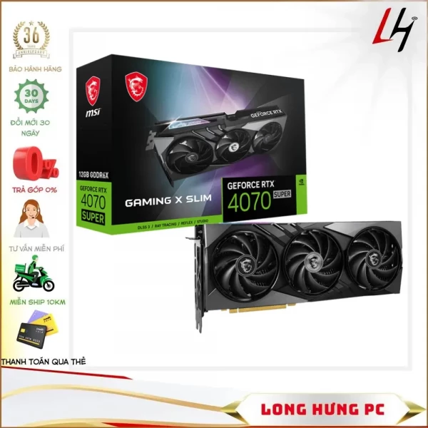 VGA MSI RTX 4070 Super 12GB Gaming X Slim