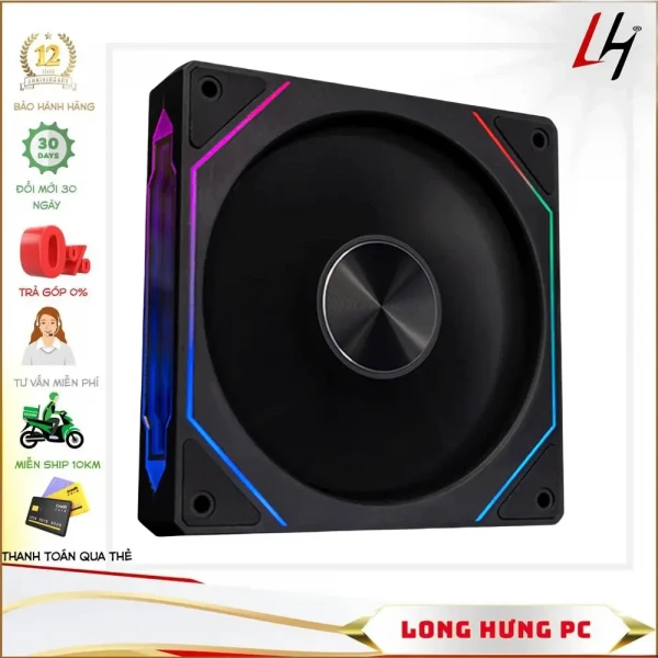 Kit 5 fan  Leopard Prism 4RS ARGB - Black/white