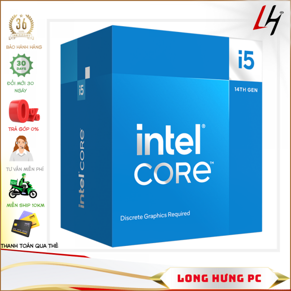 CPU Intel Core i5 14400F (Intel LGA1700 - 10 Core - 16 Thread - Base 2.5Ghz - Turbo 4.7Ghz - Cache 20MB)