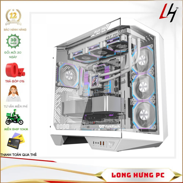 Vỏ case Darkflash DY470 white (mid Tower-Atx/màu trắng)