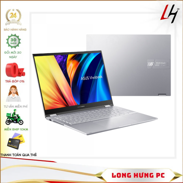 Laptop Asus Vivobook S 14 Flip TP3402VA( (LZ031W) ( i5 13500H/16GB/512GB/Touch/Win11 Bạc FV_BH24T