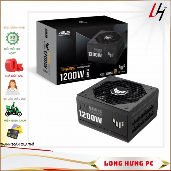 	Nguồn Asus TUF Gaming 1200W Gold ATX3.0 ( Pci Gen 5.0 /80 Plus Gold/Màu Đen/Full Modular)