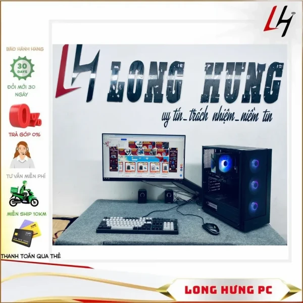 PC gaming 18: Core i5 12400F, Ram 32G, VGA 4060 8G