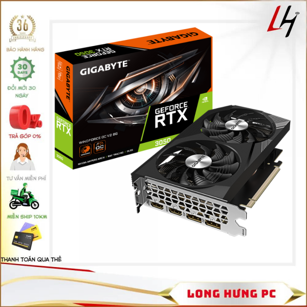 VGA Gigabyte GeForce RTX™ 3050 WINDFORCE OC V2 8G