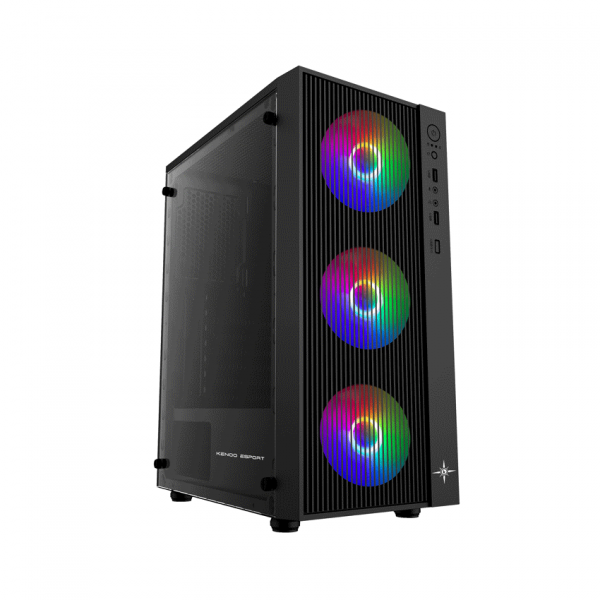 Vỏ case KENOO ESPORT AF13 - 3F Black (Mid Tower / Màu Đen )