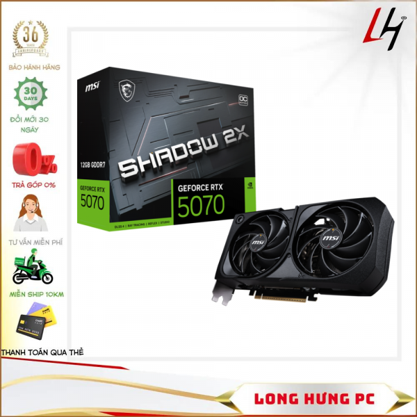 VGA MSI GeForce RTX 5070 12G SHADOW 2X OC