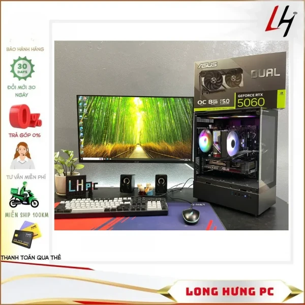 PC gaming 34: Core i5 13400F, Ram 32G, VGA 5060 8g, XP750