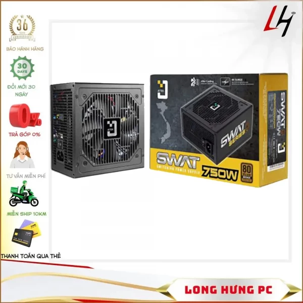 Nguồn Jetek SWAT 750 750W (80 Plus Bronze/Non Modular)