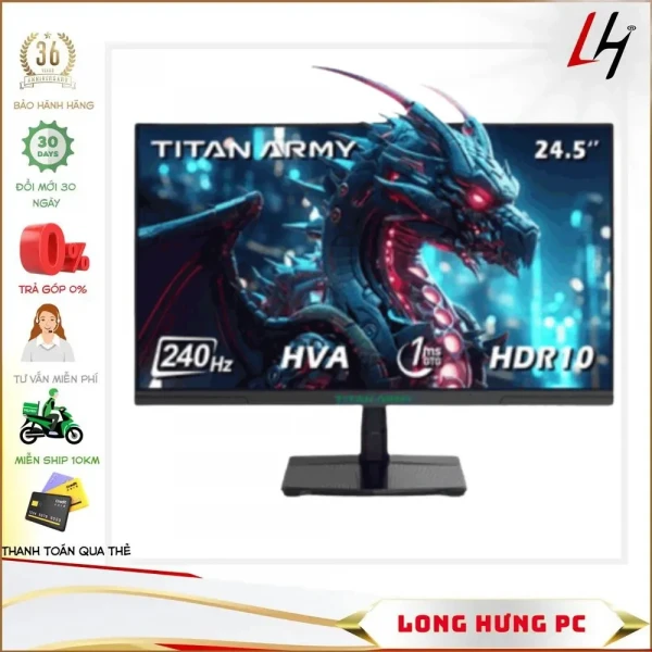 Màn hình Titan Army P2510H Plus (24.5 inch/ FHD/ 260Hz/ Fast IPS/ 1Ms)
