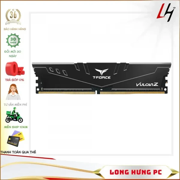 RAM TEAMGROUP T-Force Vulcan Z 16GB (1x16GB) DDR4 3200MHz (Black)