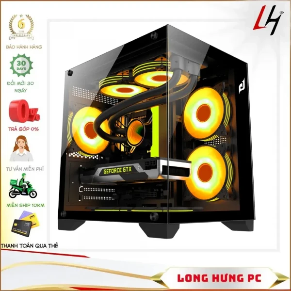 Vỏ Case Edra ECS1503 Black ( Matx, Case Bể Cá)