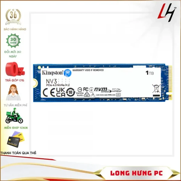 Ổ cứng SSD Kingston NV3 1TB PCIe 4.0 x4 M.2 NVMe (SNV3S/1000G)