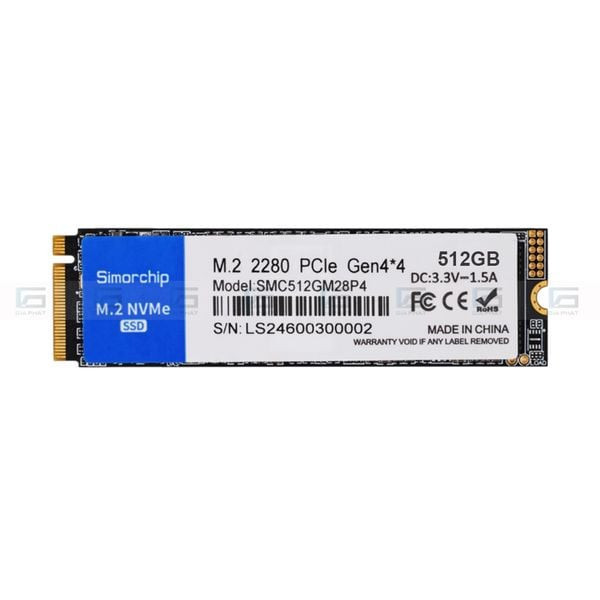 Ổ SSD SIMORCHIP SSD320 512GB NVME GEN3X4