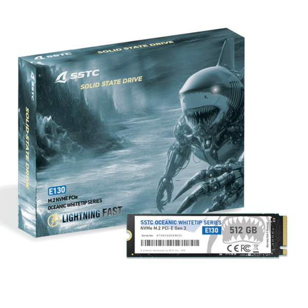 	 Ổ cứng SSD SSTC Oceanic Whitetip E130 512GB | PCIe Gen3 x4 NVMe, M.2 2280 (E130-512GB)