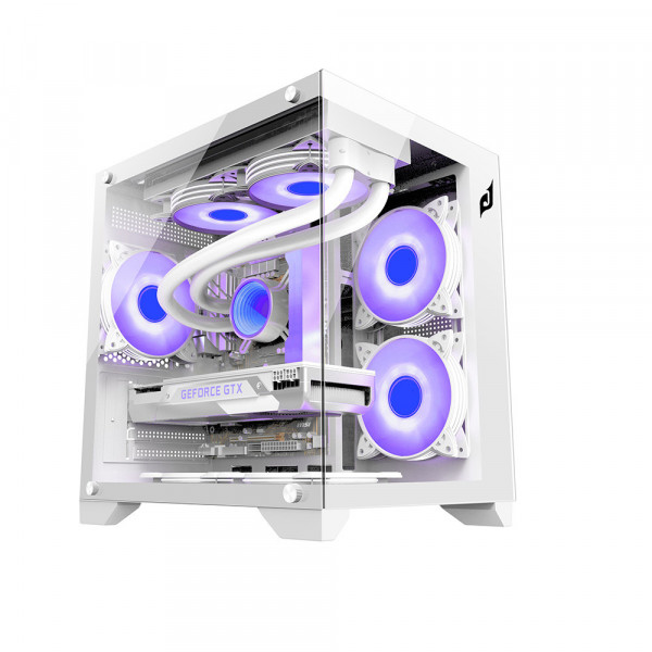 VỎ CASE VIETTECH X16B AQUA _ White (M-ATX/ KHÔNG FAN)