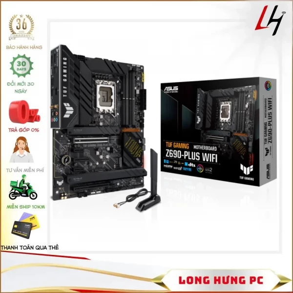 ASUS TUF GAMING Z690-PLUS WIFI D5 (Intel Z690, Socket 1700, ATX, 4 khe Ram DDR5)