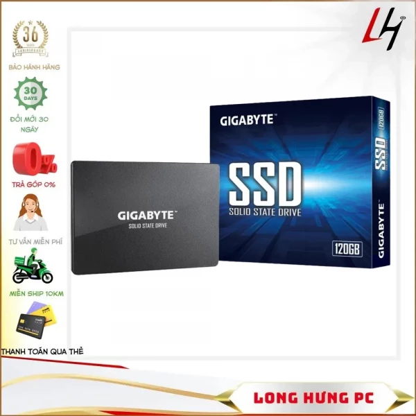 Ổ cứng SSD Gigabyte 120GB SATA 2,5 inch (Đoc 500MB/s, Ghi 380MB/s)