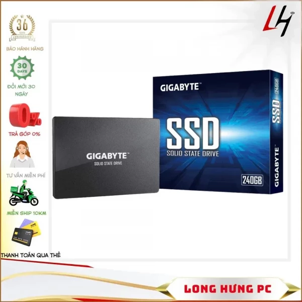 Ổ cứng SSD Gigabyte 240GB SATA 2,5 inch (Đoc 500MB/s, Ghi 420MB/s)