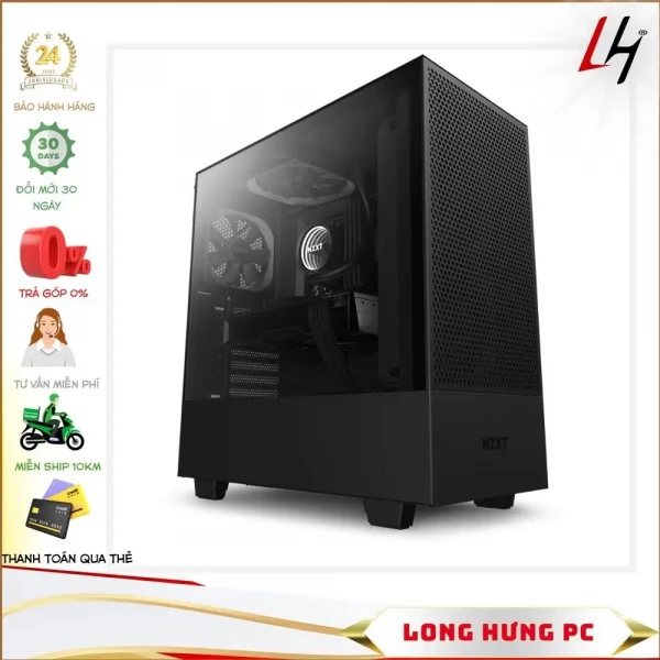 Vỏ case NZXT H510 Flow Black (CA-H52FB-01) (Mid Tower/Màu Đen)