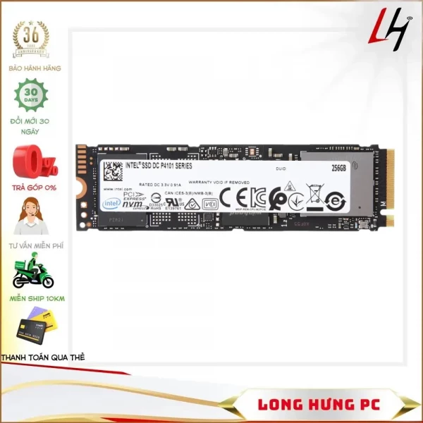 Ổ cứng SSD Intel DC P4101 256GB M.2 2280 NVMe PCIe3x4 (Đọc 2200MB/s - Ghi 280MB/s)