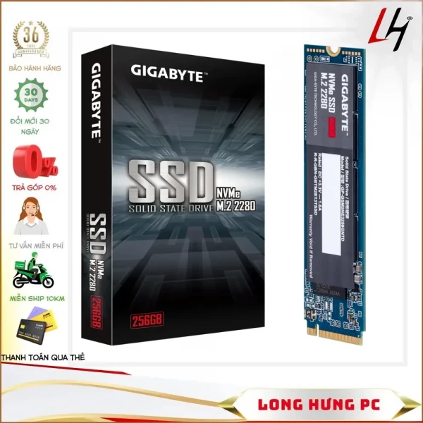 Ổ cứng SSD GIGABYTE 256GB M.2 2280 PCIe NVMe Gen 3x4