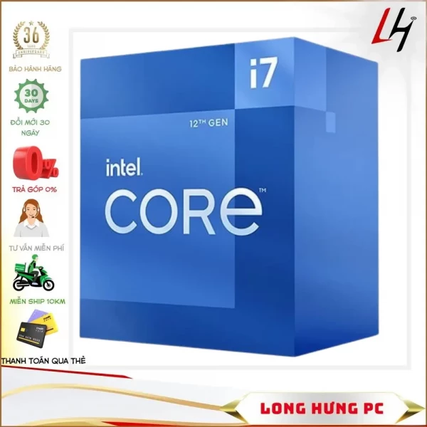 CPU Core i7-12700 (Up To 4.80GHz, 12 Nhân 20 Luồng, 25M Cache, Alder Lake)