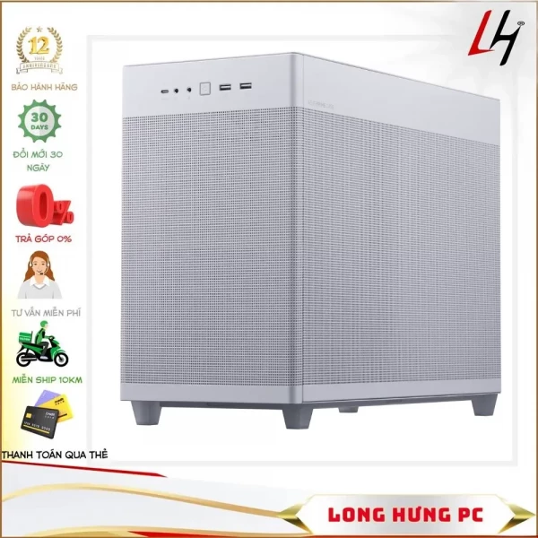 Vỏ case ASUS Prime AP201 CASE MESH White (Mini Tower/Màu Trắng)