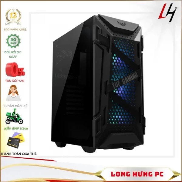 Vỏ case Asus TUF Gaming GT301 (Mid Tower/Màu Đen)