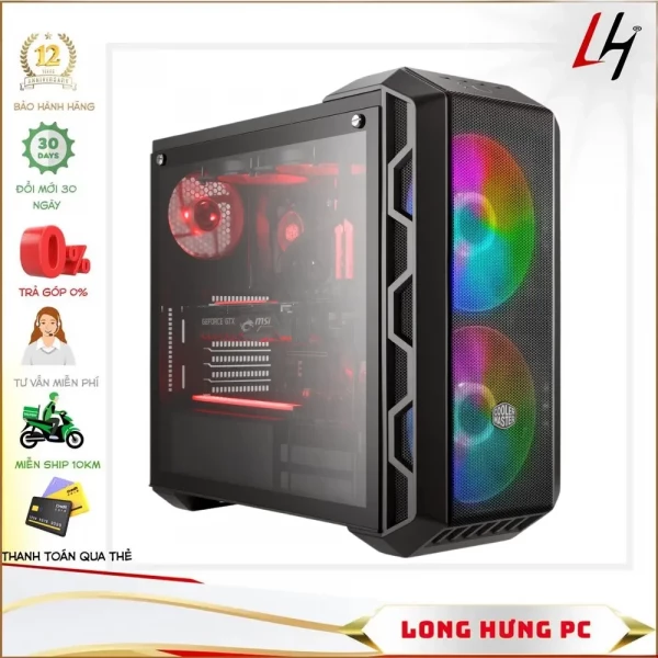 Vỏ Cooler Master MasterCase H500 ARGB (Mid Tower/Màu Đen)