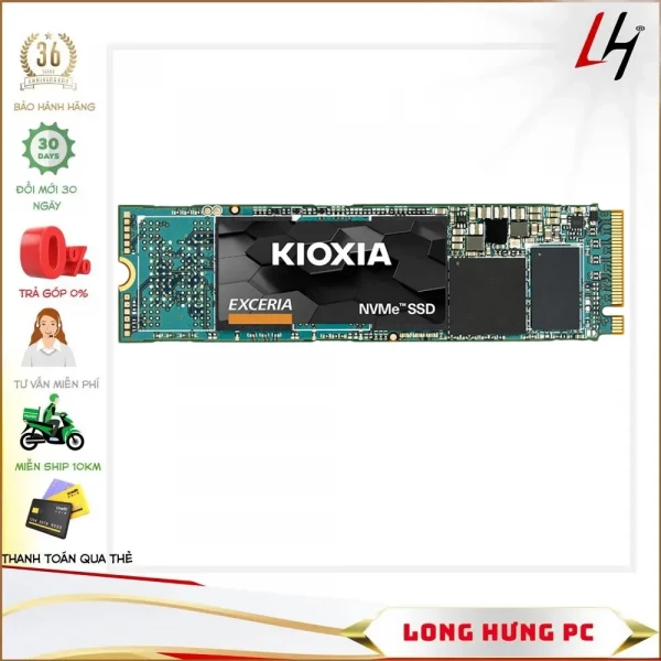 Ổ Cứng SSD Kioxia 1TB M.2 2280 NVMe Bics Flash (Đọc 1700MB/s - Ghi 1600MB/s)