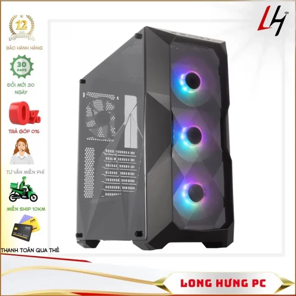 Vỏ Case Cooler Master MasterBox TD500 ARGB (Mid Tower/Màu đen/Led ARGB/Mặt lưới)