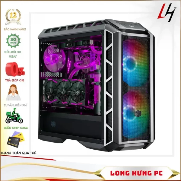 Vỏ Case Cooler Master MasterCase H500P TG Mesh Black ARGB (Mid Tower/Màu Đen)