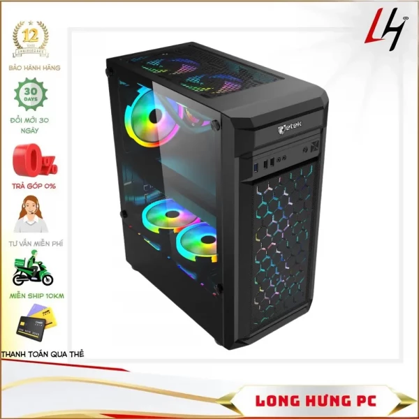 Vỏ Case JETEK SQUID A3 (Mid Tower/Màu Đen)