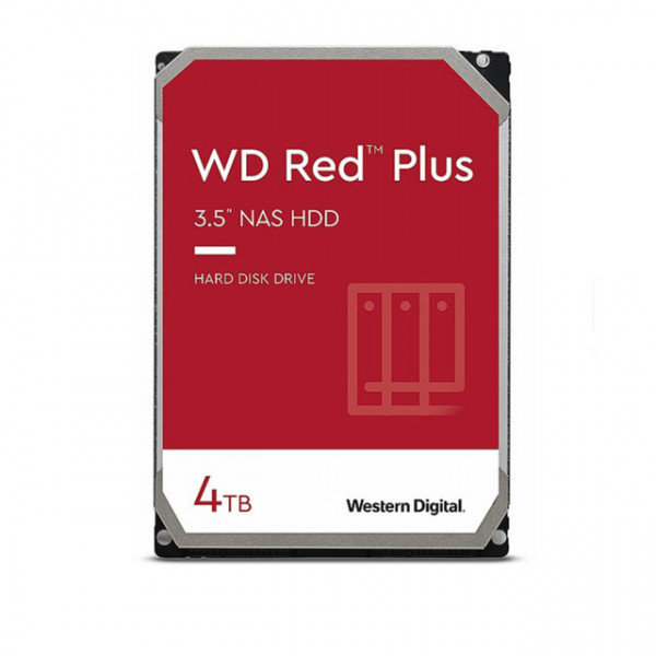 Ổ Cứng HDD Western Red 4TB PLUS NAS (3.5 inch, SATA3 6Gb/s, 64MB Cache, 5400rpm)
